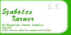 szabolcs karner business card